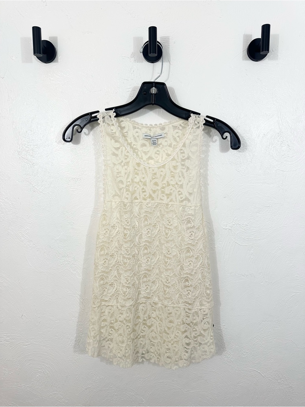 American Eagle Outfitters Cream Lace Mini Dress